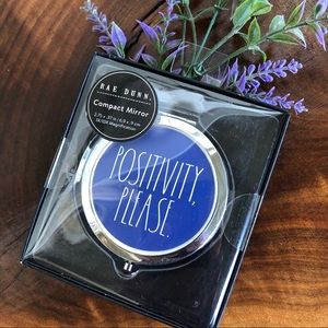 Rae Dunn Compact Mirror “POSITIVITY, PLEASE.